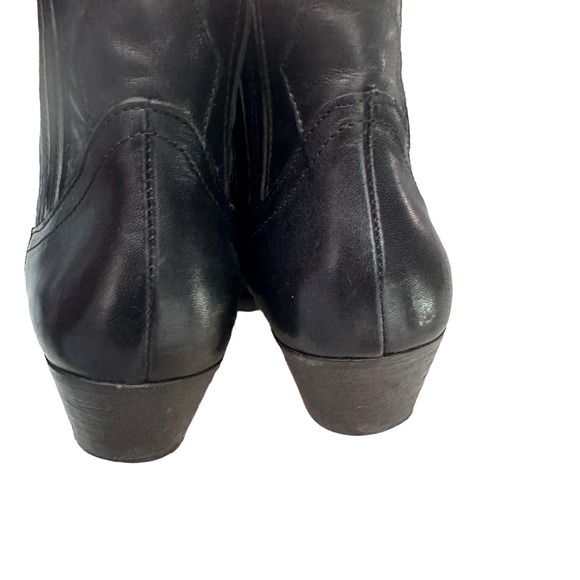 Downeaster Alexa x Free People black‎ leather western Booties size 37 - Picture 5 of 11